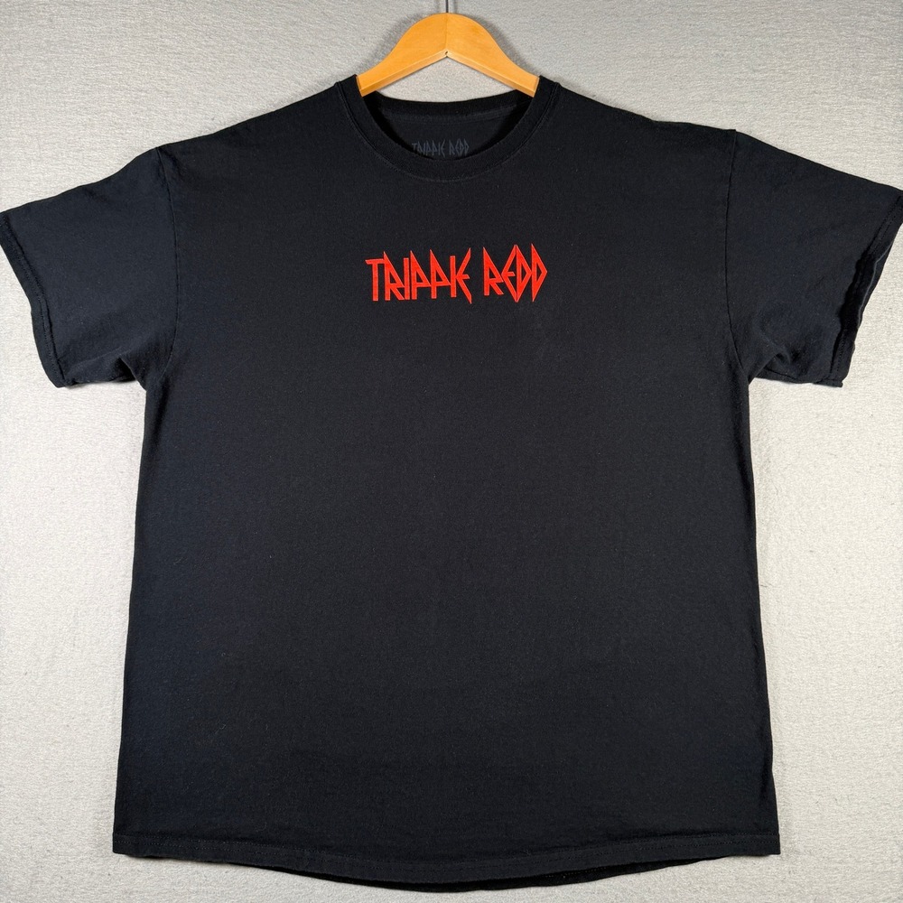 Trippie Redd Mens XL Black Red Logo Graphic T-Shirt Short Sleeve Cotton Rap Tee
